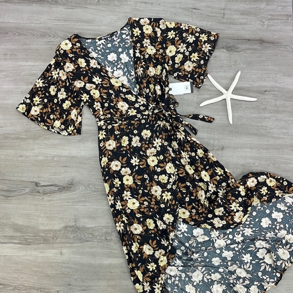 🔆RIP CURL🔆 SUNSET HAZE WRAP DRESS - Picture 2 of 11